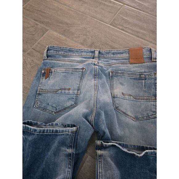 Men's Outpost Makers Original Straight Jeans Size 34x32 Medium Wash Distressed B - Picture 8 of 8